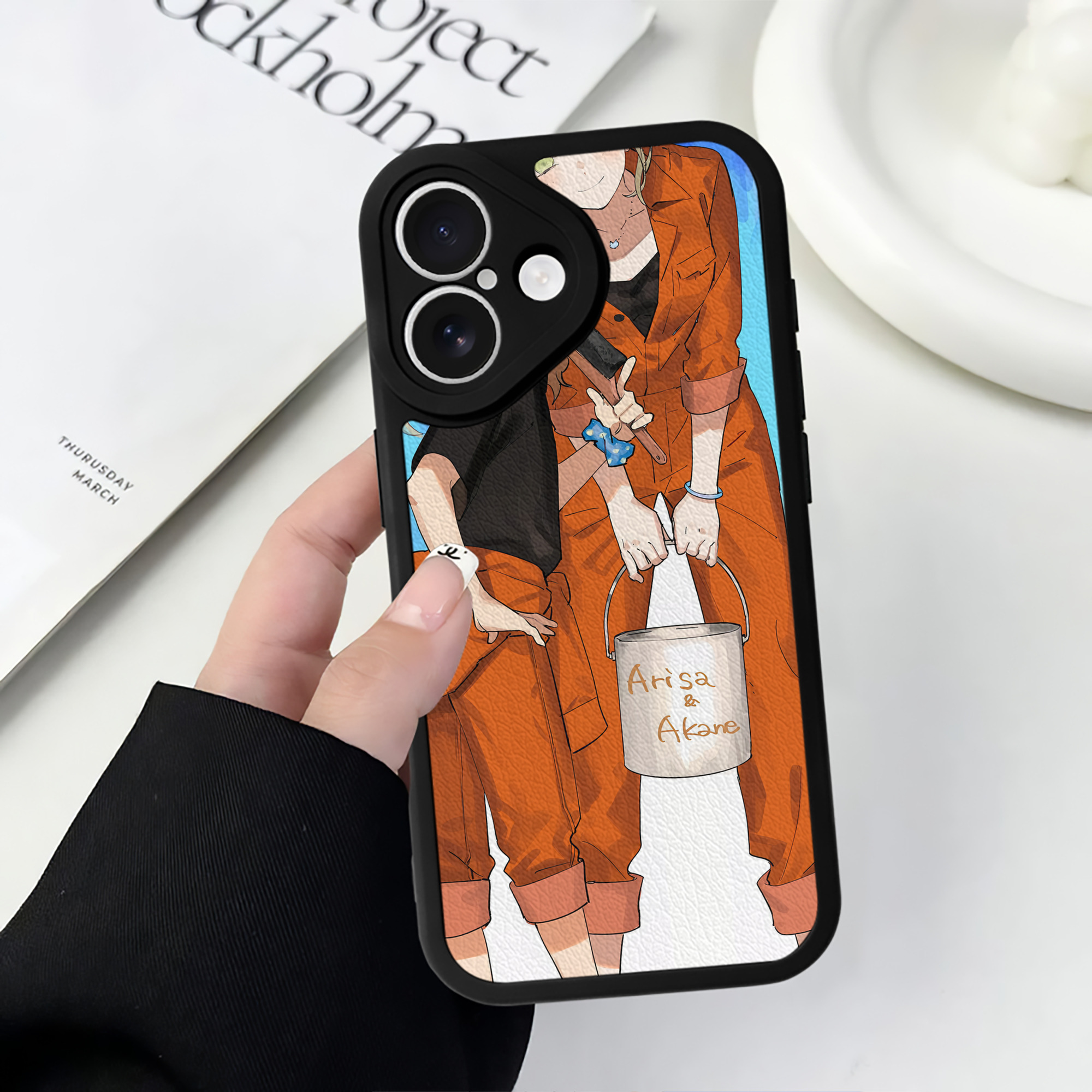 （画像用） ハイキュー!! Haikyu!! 【iPhone 16シリーズ対応】シリコンスマホケース（レザー調） 材質：シリコン